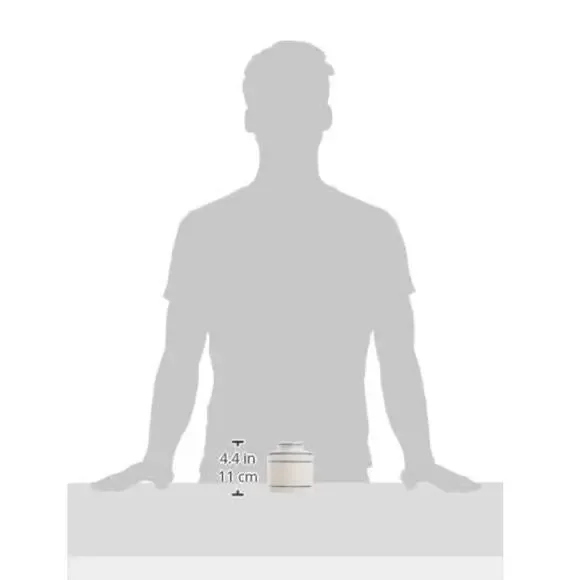 Butter Bell Countertop French Ceramic Dish Keeper White with Blue Trim - Picture 3 of 9